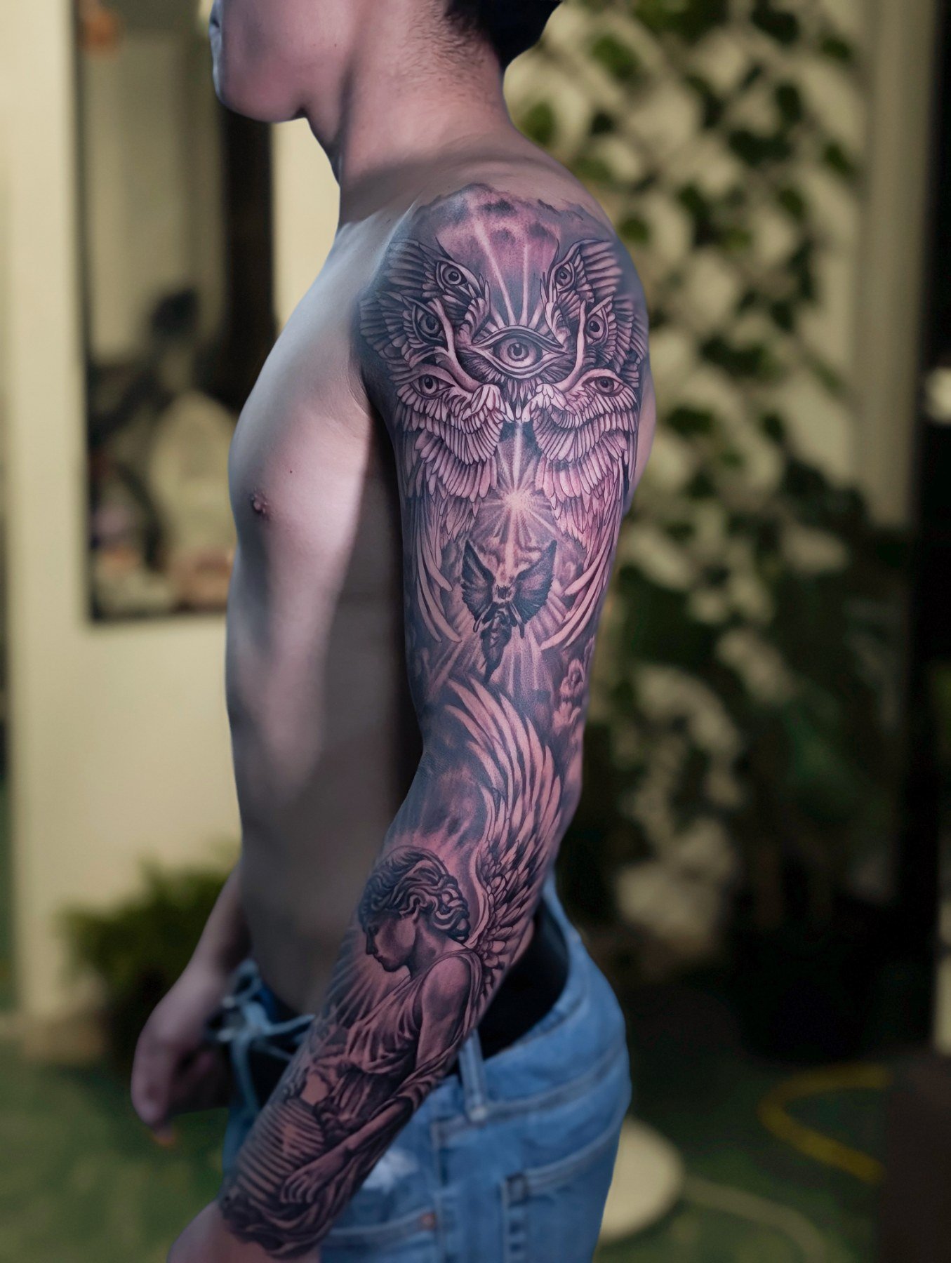 Manga en proceso, trabajo de Inkxa Tattoo Studio